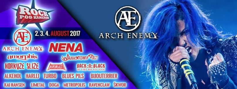 Arch Enemy si z festivalovej Európy pokoria aj Rock pod Kameňom 2017